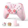 Kuitmor Hello Kitty Switch Pro Controller, Cute Hall Effect Wireless Gamepad No Drift for Switch 2/Switch/OLED/Lite, PC/Steam, Android, iOS, Bluetooth + Wired, Turbo, Back Buttons, 6-Aixs Gyro, Wake-up, RGB (Pink, With 2.4g Receiver) by Kuitmor