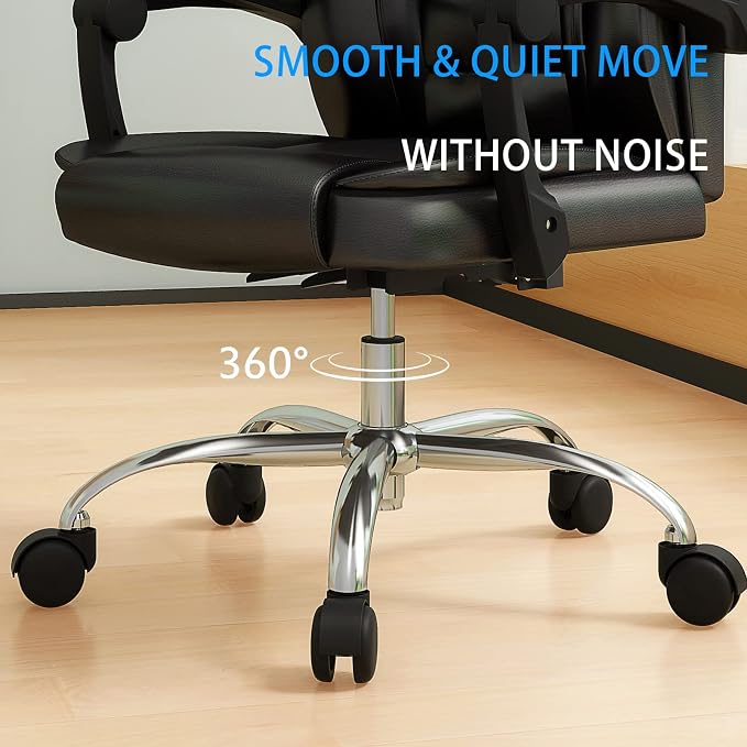 Omyoffice 5.5” Office Chair Cylinder Replacement, Class 4 Piston (Silver) | Heavy-Duty 1000 lbs, Hydraulic Pneumatic Gas Lift, Universal Fit Most Executive Gaming Desk Chairs - Image 5