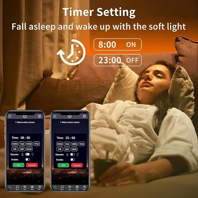 KSIPZE Led Lights for Bedroom 48ft Led Strip Lights with Remote RGB Color Changing Music Sync Bluetooth Smart App Control for Room Bedroom Lighting Flexible Home Décor - Image 4