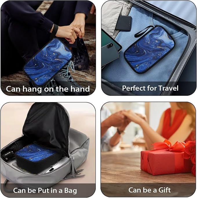 Marble Electronics Case Portable Electronic Accessories Carry Case Tech Pouch for Cable Cord Charger Phone Earphone Power Bank SD Card Travel Use - Image 6