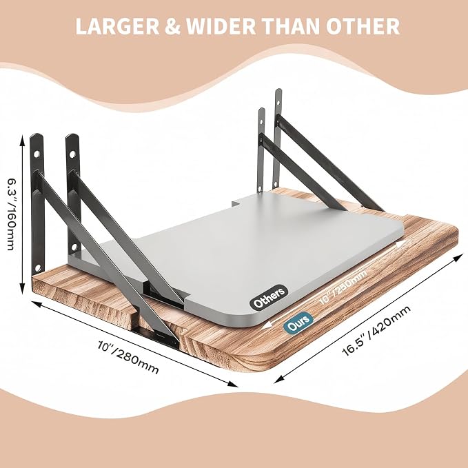 Projector Wall Mount, Projector Shelf, Small Shelf for Wall, Projector Shelf for Wall Media Storage Rack - Image 5