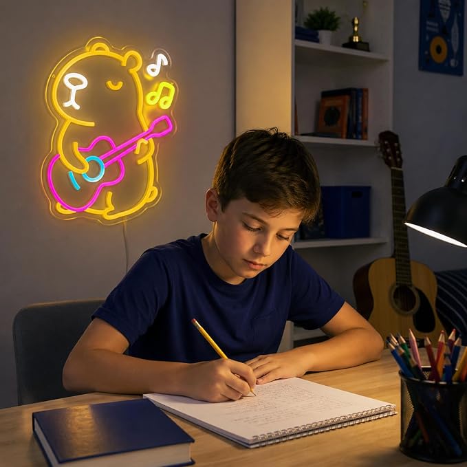 Capybara Neon Sign Animal Neon Light LED Neon Capybara Light for Wall Decor - Image 5
