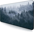 Gray Forest Mouse Pad with Seam Edge Design, Non Slip Rubber Keyboard Pad | Large Extended Mouse Pad; Full Desk Coverage; Waterproof Coating; Stable Anti-Slide Base For Gaming, Office, Study Daily Use by LQFIWSS