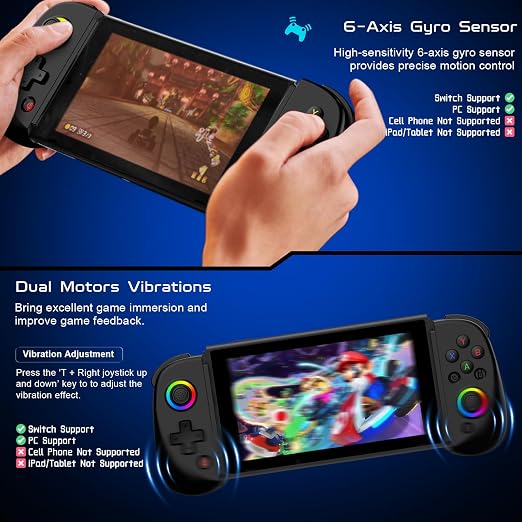Joso Mobile Gaming Controller for iPhone/iPad/Tablet, Android Wireless Controller with Hall Effects Joysticks, Support PC/Switch, Play Cloud Games/PS Remote Play/COD/Genshin Impact & More - Black - Image 6