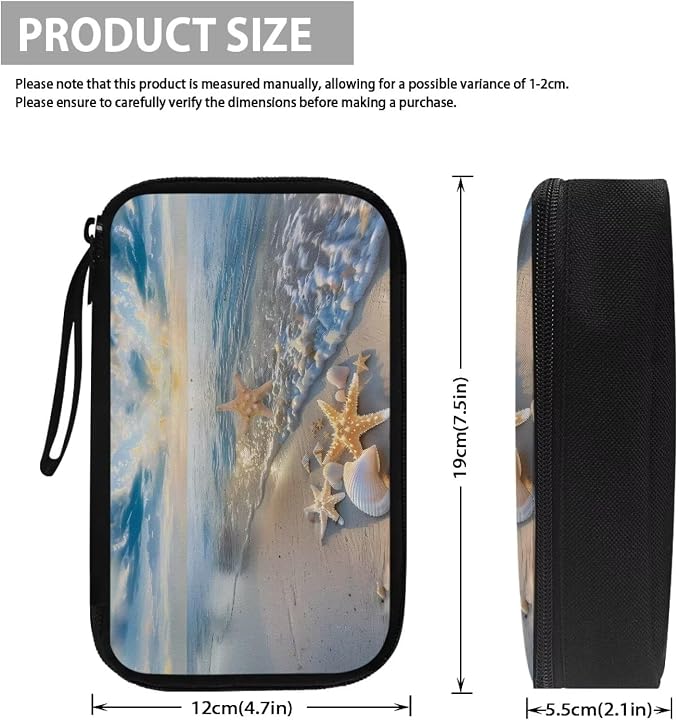 Sunset Starfish Shell Print Digital Organizing Bag - Multifunctional Charger, Earphone & USB Cable/SD Card Charging Head Storage - Image 5