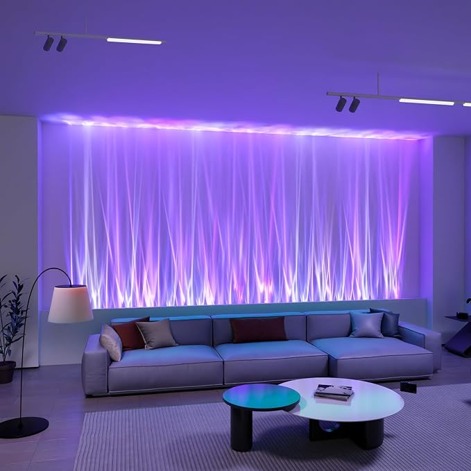 RGB LED Light Bar for Bedroom, Ambient Lighting for Wall, Mood Lighting for Living Room, Gaming Room Decor, Ocean Wave Lamp, Remote Control by IdeaforYourGardenDecorandHomeDecor