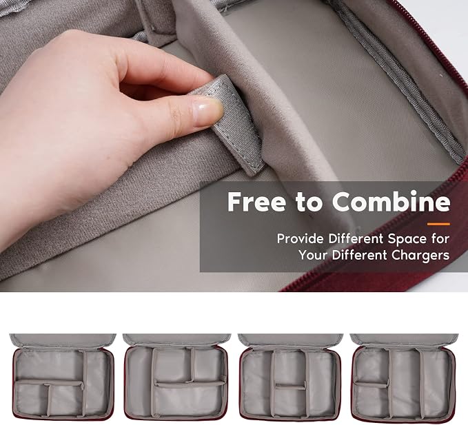 OrgaWise Electronics Organizer, Electronic Accessories Bag Travel Cable Organizer Three-Layer for iPad Mini, Kindle, Hard Drives, Cables, Chargers - Image 6