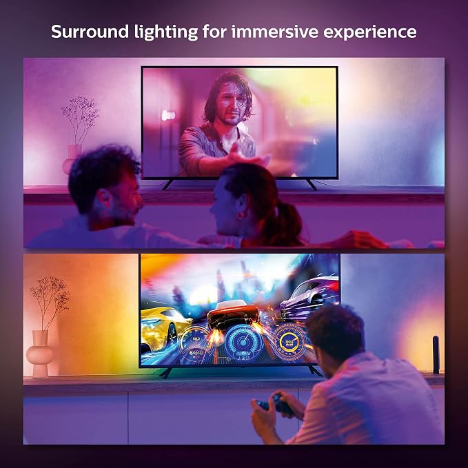 Philips Hue Play Gradient 55" Smart TV Light Strip-Flowing Multicolor LED Color-Changing TV Backlight-Sync with_TV,Music,and Gaming-Requires Bridge and Sync Box-Control with App or Voice (Pack of 2) - Image 5