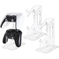 FYY Game Controller Holder 2 Pack - 2 Tiers Universal Dual Controller Stand Headphone Holder, Acrylic Clear Controller Display Stand Compatible with Nintendo Switch Xbox PS5 PS4 by FYY