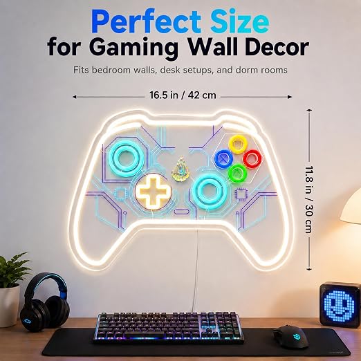 CBGEYZM Gaming Controller Neon Sign: Led Light With Glowing Cyber Core - Image 4