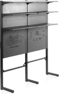VIVO Freestanding Modular Steel Pegboard System, 74 inch High Magnetic Accessory Organizer for Home and Office, Black, PP-2-PB058 by Unknown