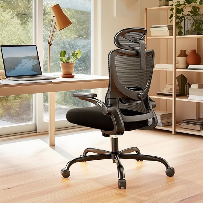 Marsail Ergonomic Office Chair with 3D Armrests, Pack of 10 | Office Desk Chair with High Back Mesh, Adjustable Lumbar Support, Rolling Work Swivel Task Chairs with Wheel, Headrest, home - Image 2