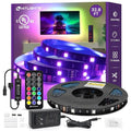 32.8ft LED Strip Lights, HitLights RGB 5050 Color Changing LED Light Kit Ultra Brighter 300LEDs Flexible Light Strips with RF Remote and UL Power Supply for Home Room Party TV Bedroom by HitLights