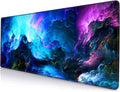 Gaming Mouse Pad, Large Non-Slip Rubber Base Mousepad, Keyboard Mouse Mat, Desk Pad with Stitched Edges, 31.5x11.8inch, Dazzling Galaxy by SANWUMIAN