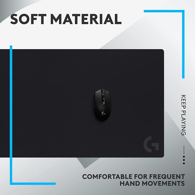 Logitech G840 XL Cloth Gaming Mouse Pad (900x400x3) - Black | Cloth material, 0.12 in thin, stable, performance-tuned surface - Image 7