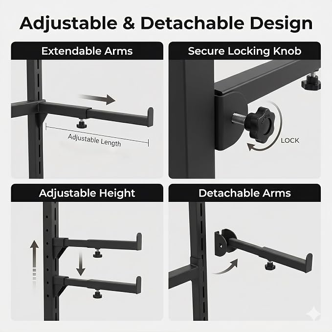 5-Tier RC Car Stand, Adjustable Metal Storage Rack, Assembly Required - Image 4