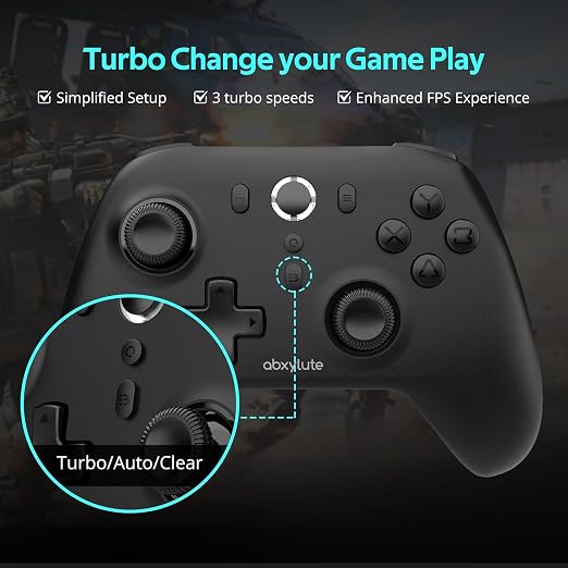 abxylute C6 Wireless PC Controller, Bluetooth Game Controller -1000Hz Polling Rate- Hall Effect Joystick for Windows PC, Switch 1&2, Steam Deck, Android TV/Mobile, iOS, MAC &Tesla Vibration Turbo Lightweight - Image 4