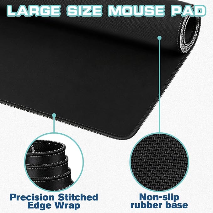 Mouse Pad Gaming - Desk Mat for Keyboard and Mouse - Large Mouse Pads for Desk, Gaming Mousepad with Non-Slip Base, Desks Pad (31.5" X 11.8") for Game, Office and Home - Image 2