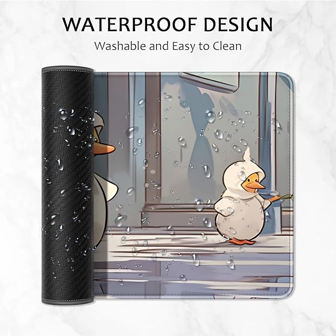 Auhoahsil Ultra Large Gaming Mousepad, XXL Extended Full Size Desktop Matt for Keyboard, Laptop & Computer, 35.5 x 15.7 in, Anime Cute Ducks - Image 7