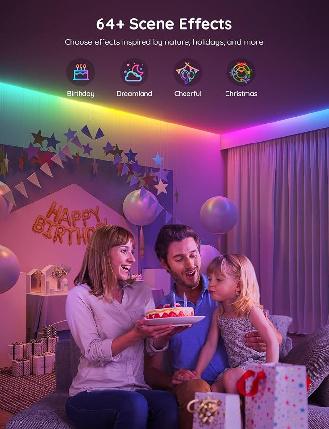 Govee 131.2ft RGBIC LED Strip Lights, LED Lights for Bedroom, APP Control - Image 6