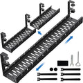 No Drilling Extendable Under Desk Cable Management, Metal Cable Management Tray Under Desk with Clamp, Retractable Power Strip Cord Holder for Wire Management 31Inch(1 Pack Black Extendable 31') by BIWIST
