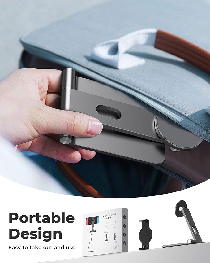 Antank Foldable Adjustable Magnetic Stand Holder for Nintendo Switch,iPhone - Image 7