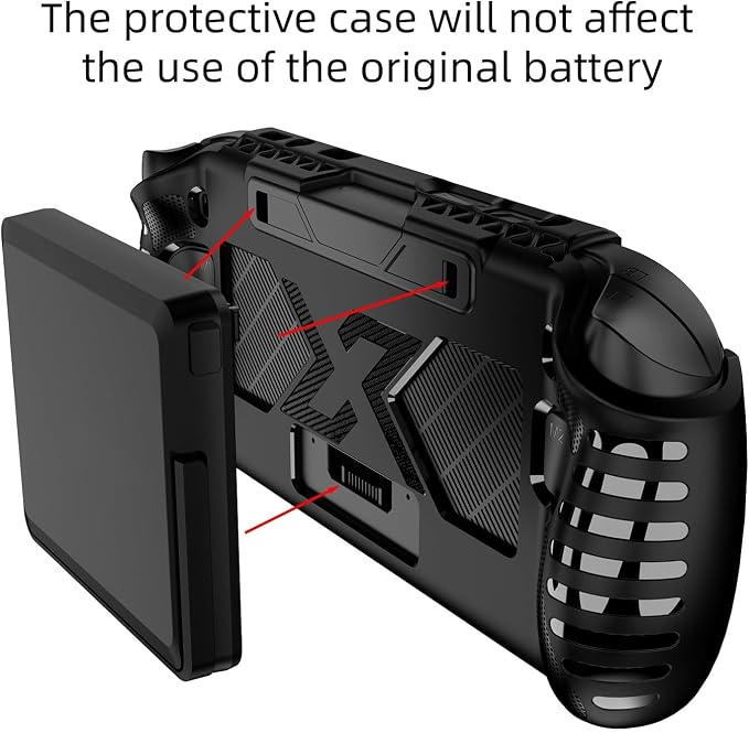 Ergonomic Hand Grip Cover Case for OneXPlayer APEX AMD MAX, TPU Cooling Shell Stand Holder Modified Grip Enhance Hand Feel Protective Sleeve Case with Stand for APEX Gaming Console Accessories - Image 2