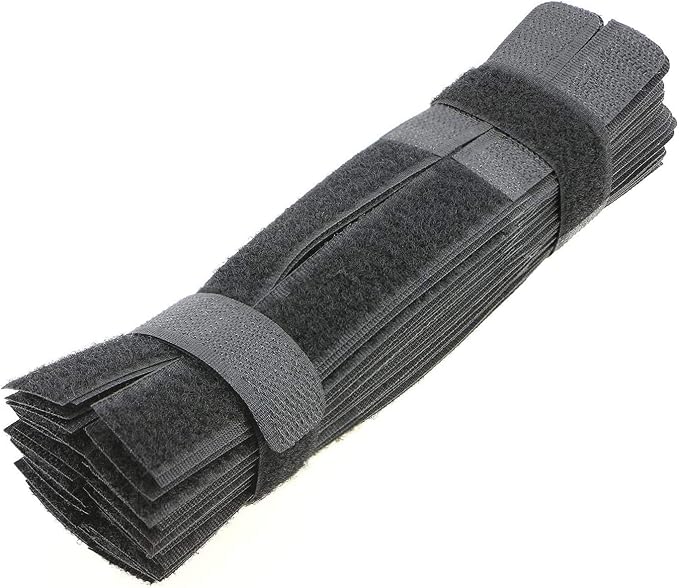 50pcs Cable Ties Reusable Fastening Wire Organizer Cord Rope Holder 7 Inch (Black) by PASOW