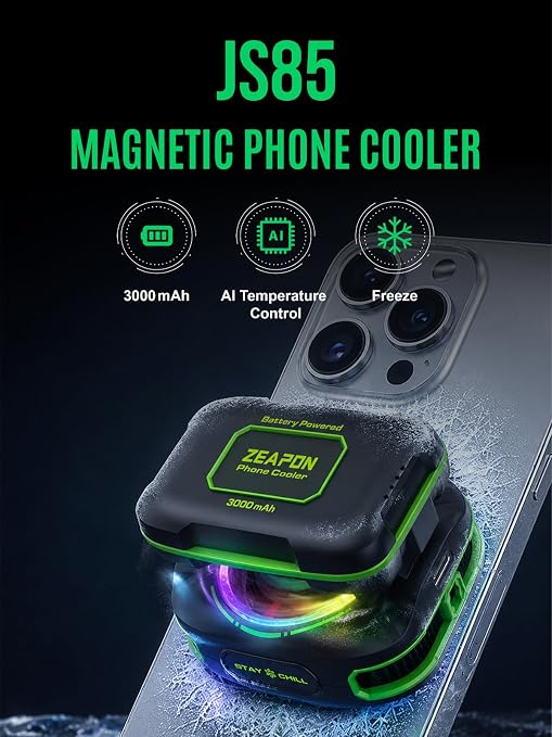 Cordless Magnetic Gaming Phone Cooler with 3000mAh Battery 30s Rapid Freeze - Image 2