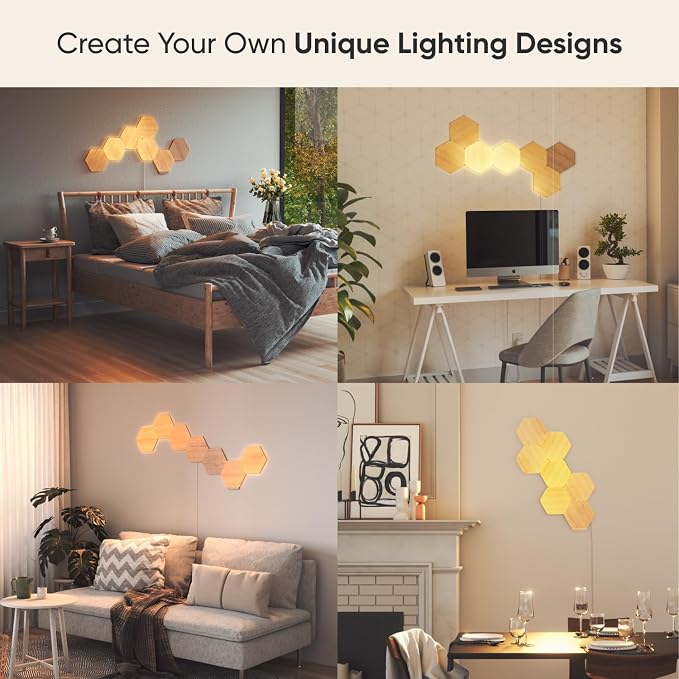 Nanoleaf Elements Hexagon Lights, Smart RGBW LED Wall Light Panels, 13 PK - Image 2