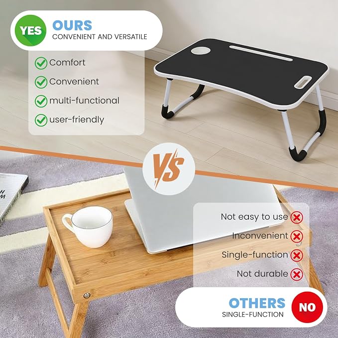 Foldable Lap Desk Stand Bed Desk Laptop Table - Image 2