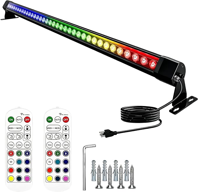 1Pcs RGB 72W Wall Washer Light Remoter 48'' 120V IP67 Waterproof by nanzgecc