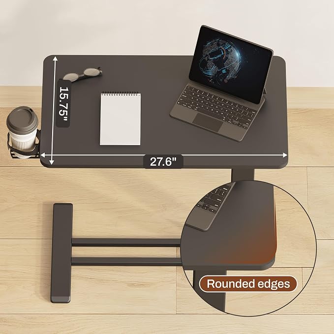 FLEXISPOT 28" Mobile Standing Desk Pneumatic Lift Computer Workstations - Image 6