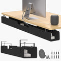 No-Drill Under Standing Desk Cable Management,47.2" L,Black by ERGOCOLLECT
