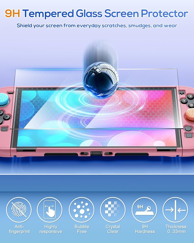 FYOUNG Switch 2 Case Pink, Slim Protective Hard Shell for Nintendo 2 - Image 4