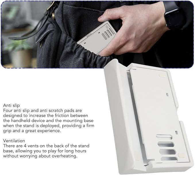 Stand Base Holder, Multi Angle Adjustable with 4 Non Slip Pads for ROG Ally, OLED, Lite, Phones and Tablets - Image 7