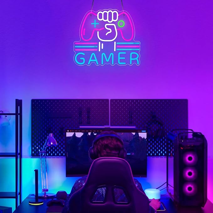 Gamer Neon Sign LED Game Light for Gaming Video Room Bedroom Wall Decor - Image 2