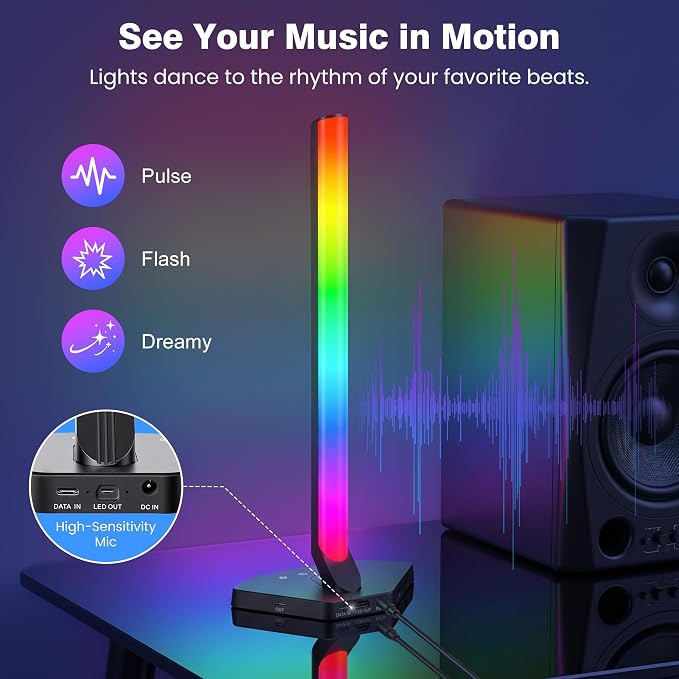 RIYO Smart Gaming Light Bars RGBIC Screen Color Sync Desk Light - Image 4