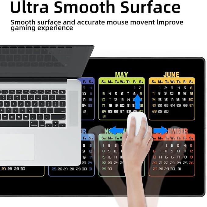 Galdas Gaming Mouse Pad XXL XL Large Long Extended Big Mousepad Non-Slip Rubber Keyboard Mouse Pad with Stitched Edges for Laptop Home Office (2026, 35.4 * 15.7) - Image 6