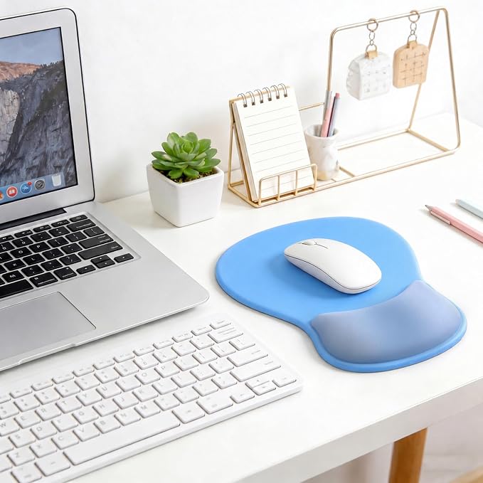 Ergonomic Mouse Pad with Wrist Rest - Gel Wrist Support Mousepad with Non-Slip PU Base for Computer, Laptop, Office & Home - Image 7
