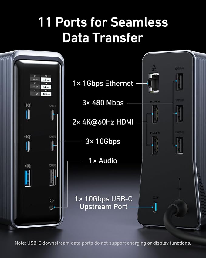 Anker Prime Docking Station, 14-in-1 Laptop Docking Station Dual Monitor - Image 7