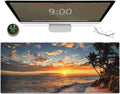 Galdas Gaming Mouse Pad XXL XL Large Mouse Pad Mat Long Extended Mousepad Desk Pad Non-Slip Rubber Mice Pads Stitched Edges Thin Pad (31.5x11.8x0.12 Inch)-Sunset Beach by Galdas