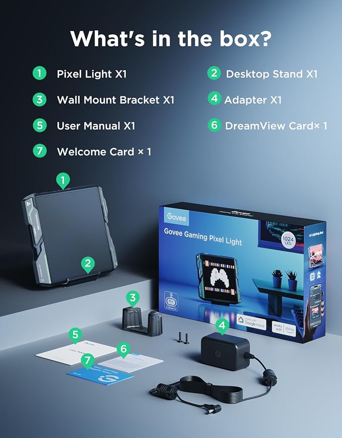 Govee Gaming Pixel Light, LED Panel with Real-time Info Display - Image 7