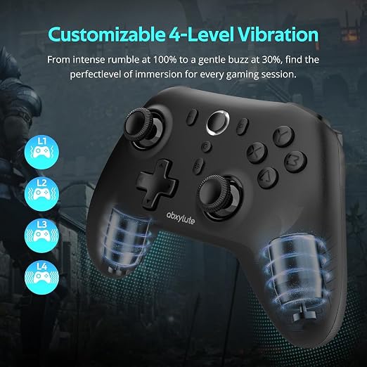 abxylute C6 Wireless PC Controller, Bluetooth Game Controller -1000Hz Polling Rate- Hall Effect Joystick for Windows PC, Switch 1&2, Steam Deck, Android TV/Mobile, iOS, MAC &Tesla Vibration Turbo Lightweight - Image 5