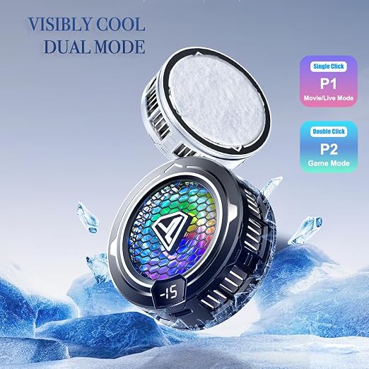 Cell Phone Cooler Heatsink for Gaming,Phone Cooling Fan Cooler for iPhone/iPad to Keep Phone Cool,Magnetic Phone Cooling Case Radiator with RGB LED (Not with Rechargeable Battery Version) - Image 9