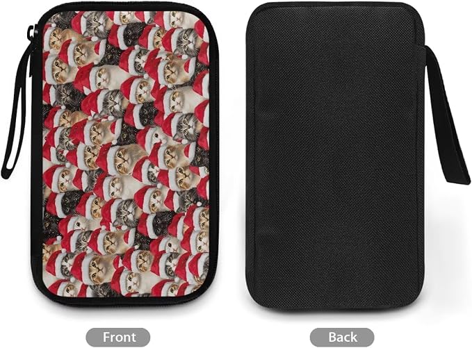Christmas Cat Print Electronics Organizer Travel Case, Water Resistant Cable Organizer Bag for Travel Essentials, Tech Gifts for Men, Storage Bag as Accessories for Phone, Cord - Image 3