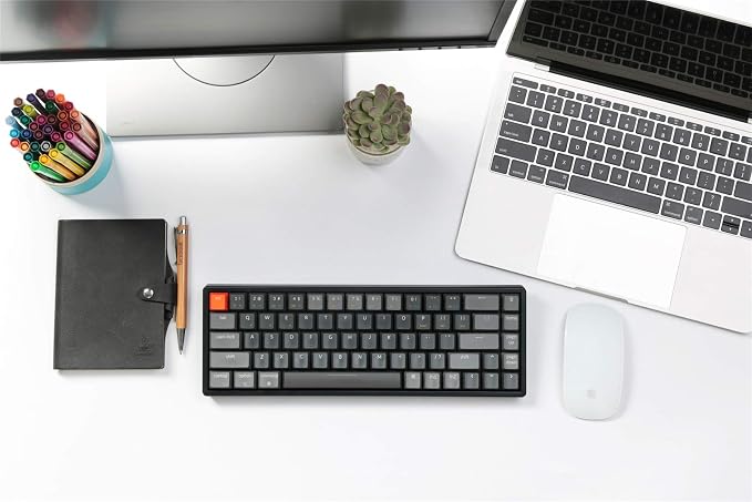Keychron K6 68-Key Wireless Bluetooth/USB Wired Gaming Mechanical Keyboard, Compact 65% Layout RGB LED Backlit N-Key Rollover Aluminum Frame for Mac Windows, Gateron G Pro Yellow Switch - Image 5