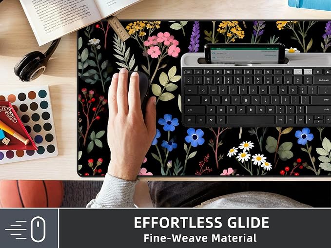 Rinaze Large Gaming Mouse Pad, Extended Mousepad with Superior Micro-Weave Cloth, Comfortable Desk Mat for Gamer, Office and Home 900x400 mm - Image 8