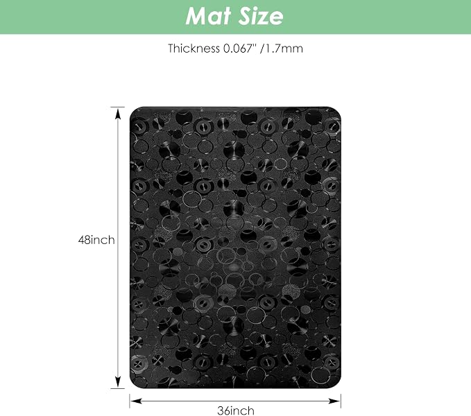 Vicwe Office Chair Mat for Hardwood Floor,36" x 48" Office Chair Mats | Anti-Slip Computer Chair Mat for Gaming Rolling Chair, Desk Chair Mat for Home, Office,Black - Image 7