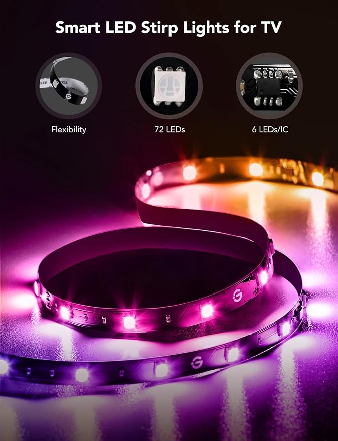 Govee Smart TV LED Backlight Strip, RGBIC for 40-50inch TVs - Image 7